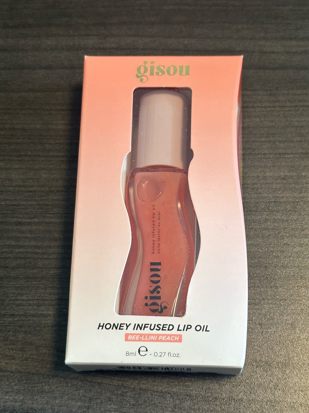 Gisou Honey Infused Lip Oil - Bee-llini Peach NIB